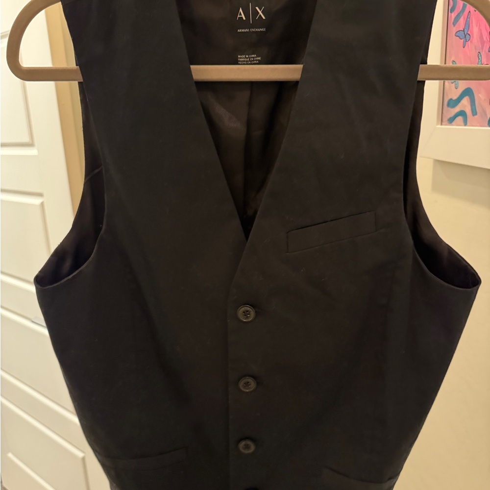 New w/o tags Armani Exchange Classic Black Vest